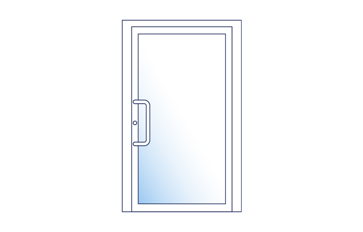Single-leaf entrance door