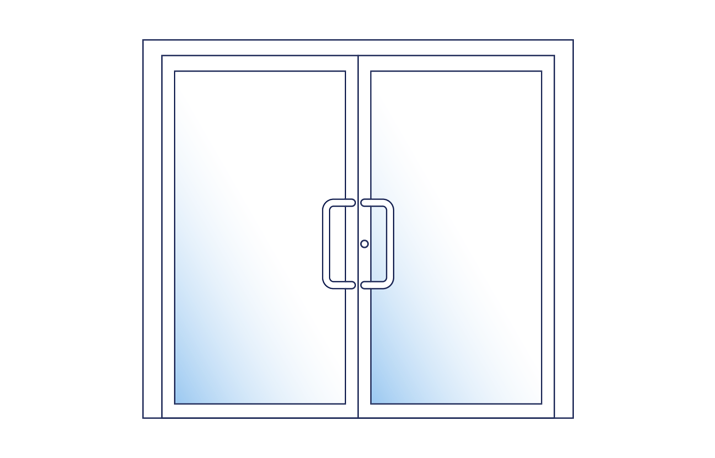 Double-leaf entrance door