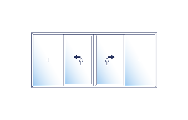 Bespoke Two Panels Sliding doors