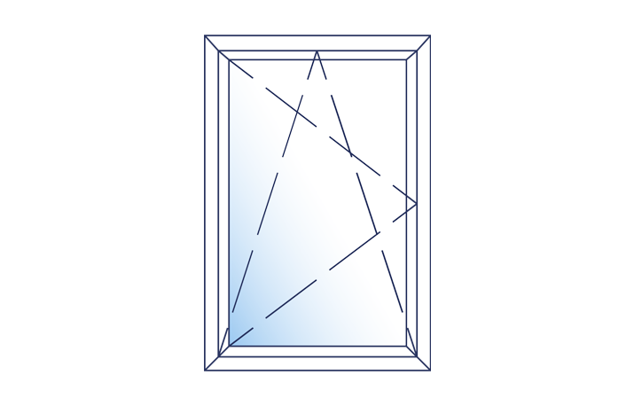 Turn/tilt, inward opening