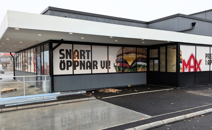 Circle K tinklo degalinė Švedijoje: langai