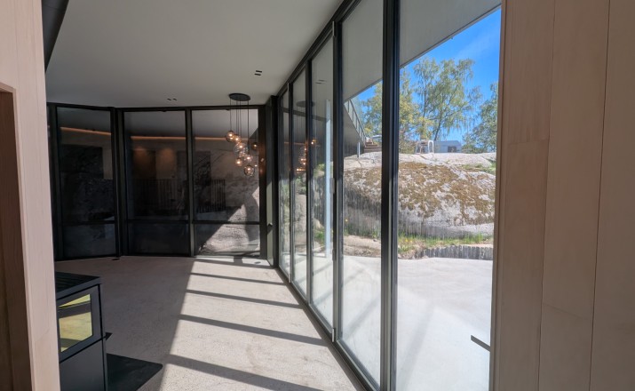 Strømmen Schüco folding door Strømmen aluminium folding door AS 90 FD.HI
