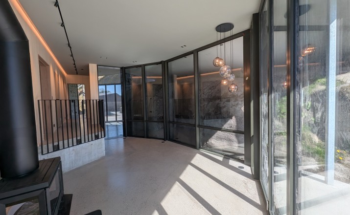 Strømmen folding door and glass façade